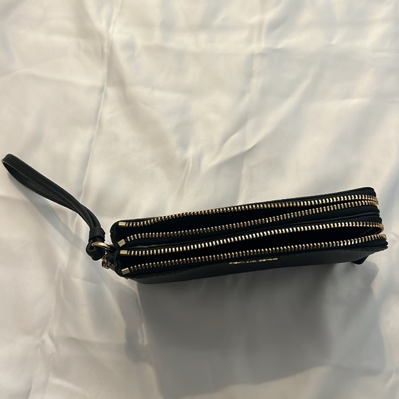 COACH Double Corner Zip Wristlet, Black - Picture 4 of 5